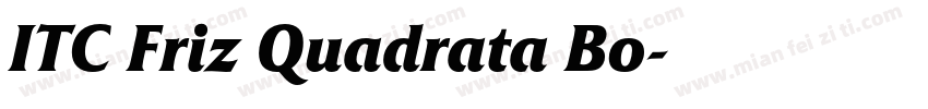 ITC Friz Quadrata Bo字体转换